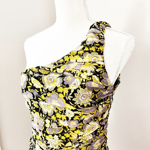 NEW Zara Off-Shoulder Rouched Floral Dress - Picture 2 of 7
